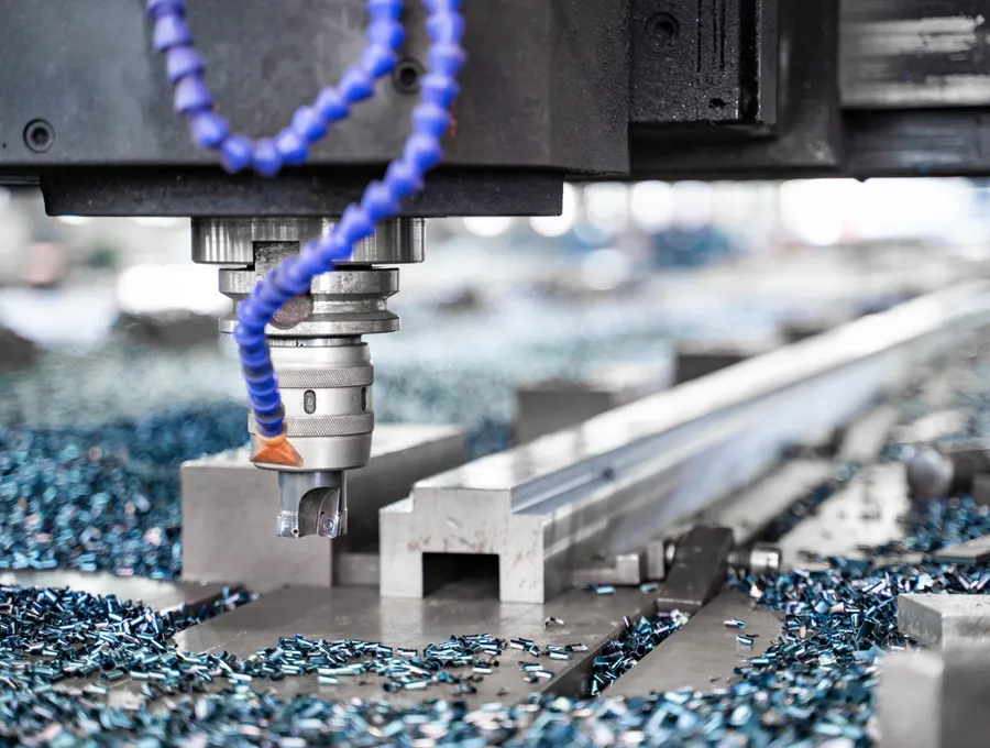 Rough milling on the 10 m gantry milling machine